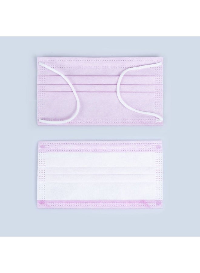NAMA 3 layers Surgical Face Mask with Soft Elastic Ears for adult 50 peices PINK - Image 2